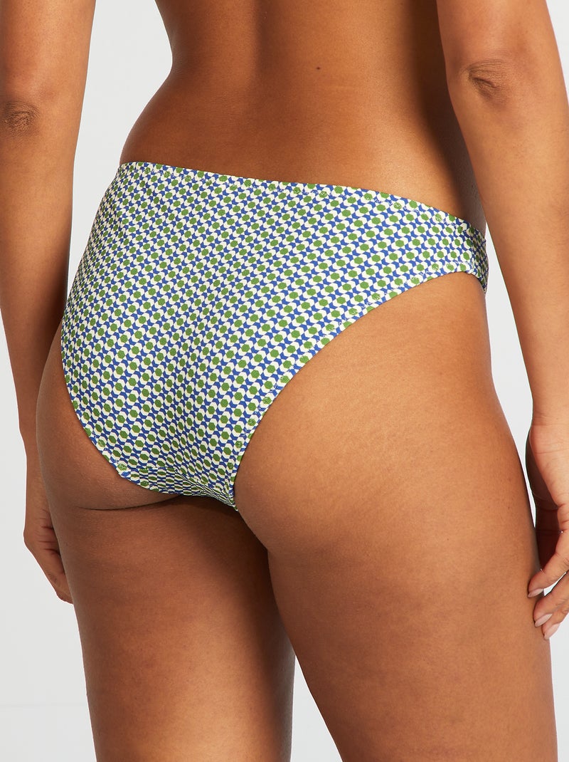 Bikinibroekje met geometrische print WIT - Kiabi