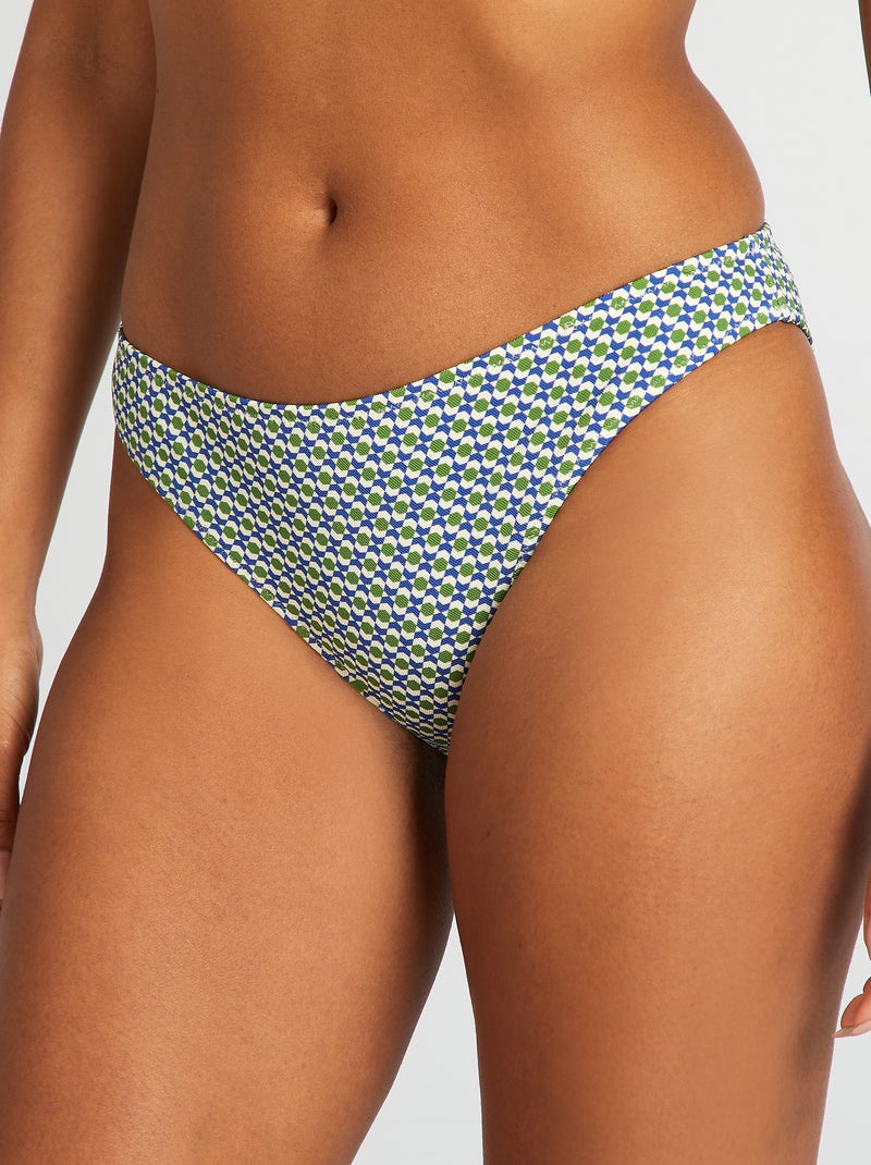 Bikinibroekje met geometrische print WIT - Kiabi