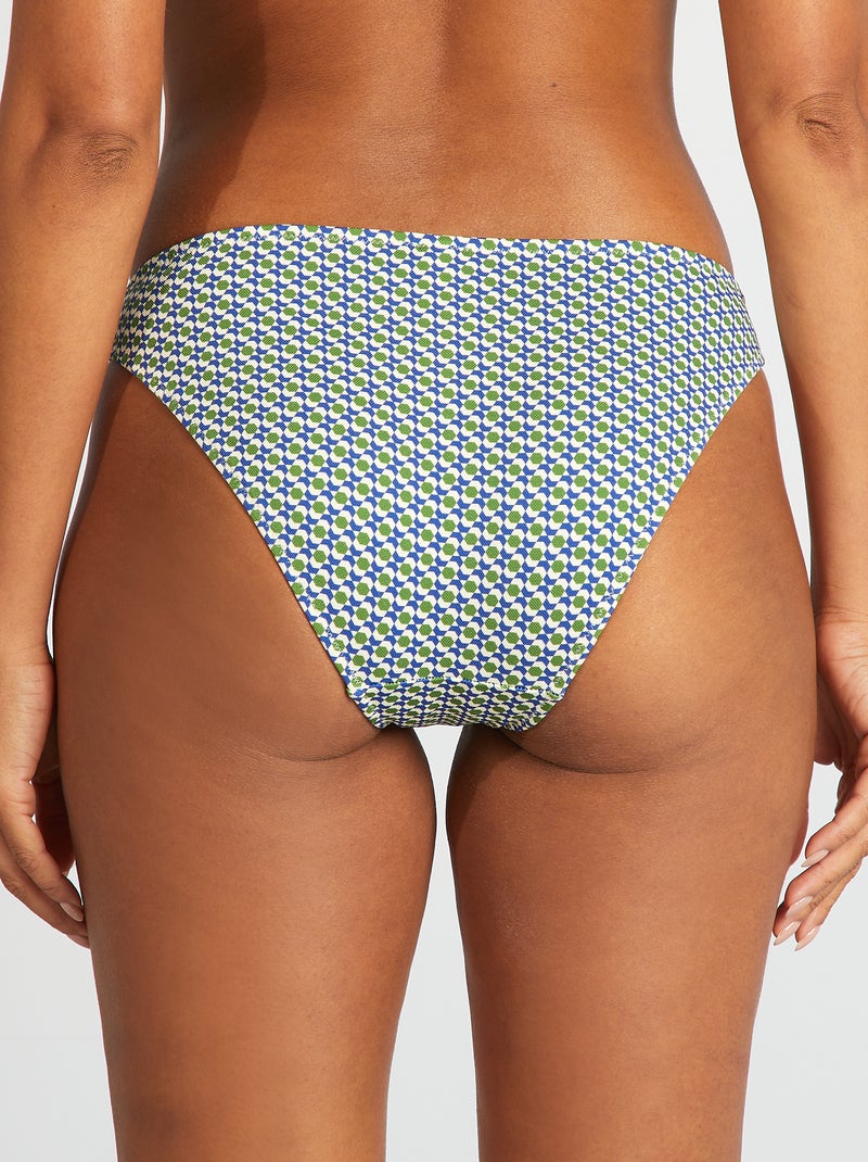 Bikinibroekje met geometrische print WIT - Kiabi