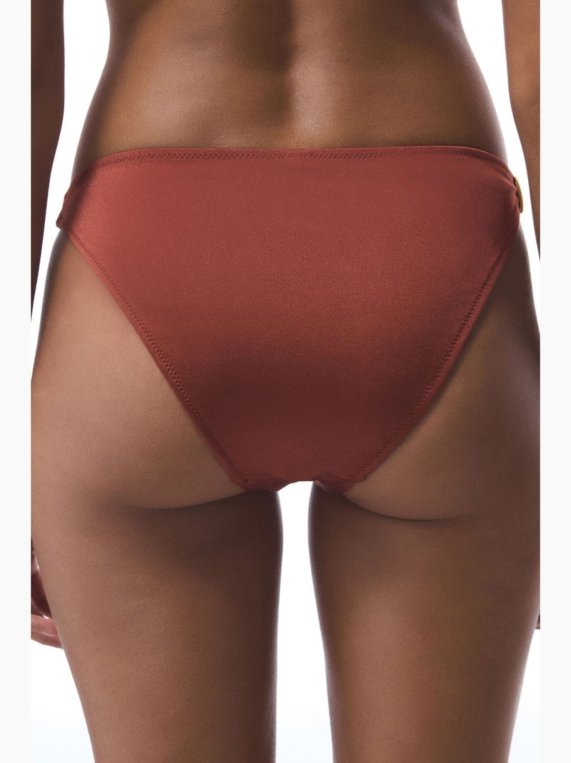 Bikinibroekje met gesp braga penti Terracotta - Kiabi