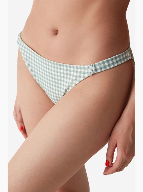 Bikinibroekje met gingham ruit en greenlake zijbies penti - Kiabi Bikinibroekje met gingham ruit en greenlake zijbies penti - Kiabi