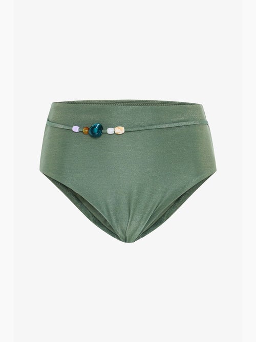 Bikinibroekje met hoge taille en kralen penti - Kiabi Bikinibroekje met hoge taille en kralen penti - Kiabi