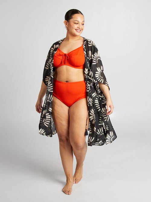 Bikinibroekje met hoge taille - Kiabi