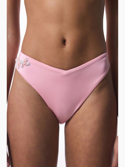 Bikinibroekje met kralendetail en v-snit penti - Kiabi