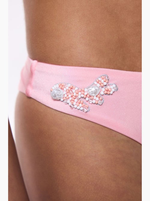 Bikinibroekje met kralendetail en v-snit penti - Kiabi