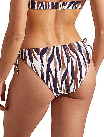 Bikinibroekje met lage taille en bandjes serengeti