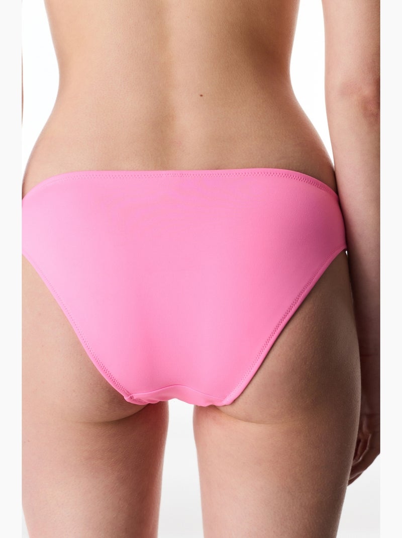 Bikinibroekje met lage taille penti Fluorroze/Solinotes - Kiabi