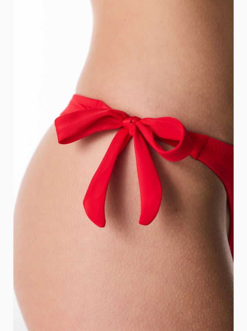 Bikinibroekje met lage taille penti Rood - Kiabi
