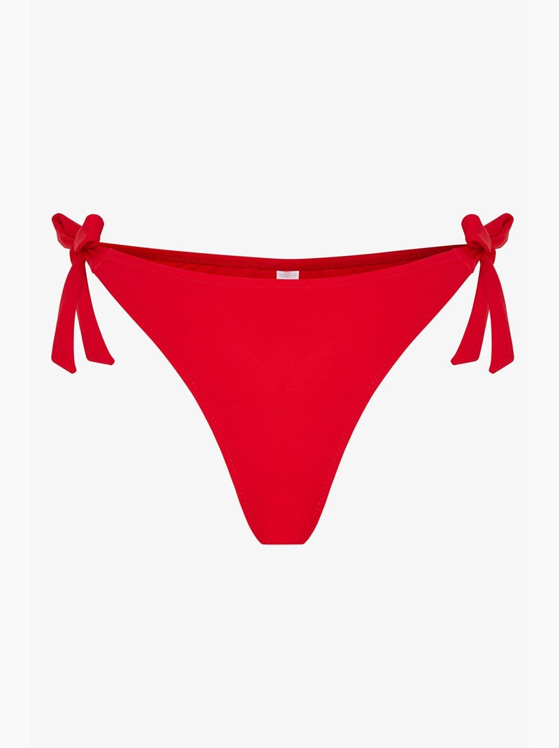 Bikinibroekje met lage taille penti Rood - Kiabi