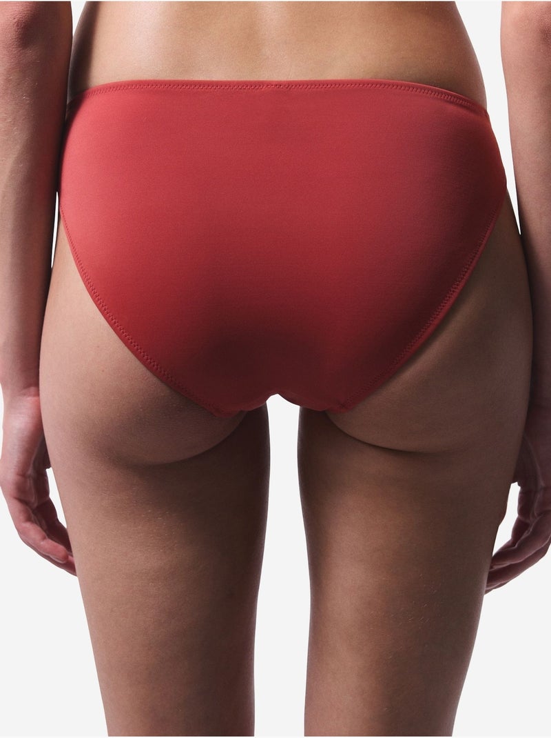 Bikinibroekje met middelhoge taille en slipmodel penti Rood - Kiabi