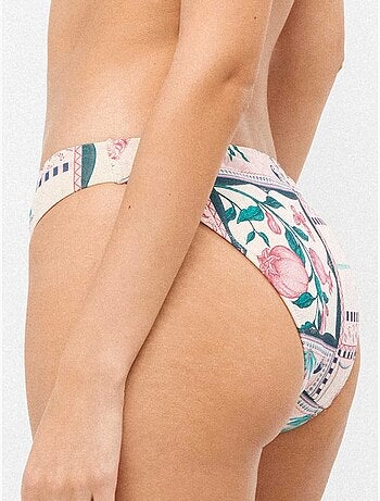 Bikinibroekje met mozaïekprint geïnspireerd op tropische