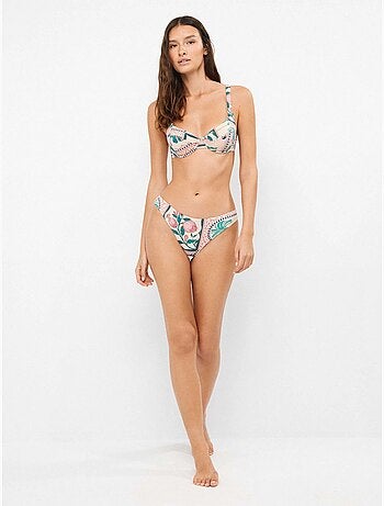 Bikinibroekje met mozaïekprint geïnspireerd op tropische