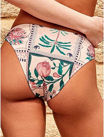 Bikinibroekje met mozaïekprint geïnspireerd op tropische