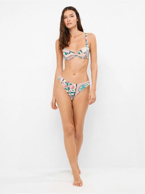 Bikinibroekje met mozaïekprint geïnspireerd op tropische - Kiabi Bikinibroekje met mozaïekprint geïnspireerd op tropische - Kiabi