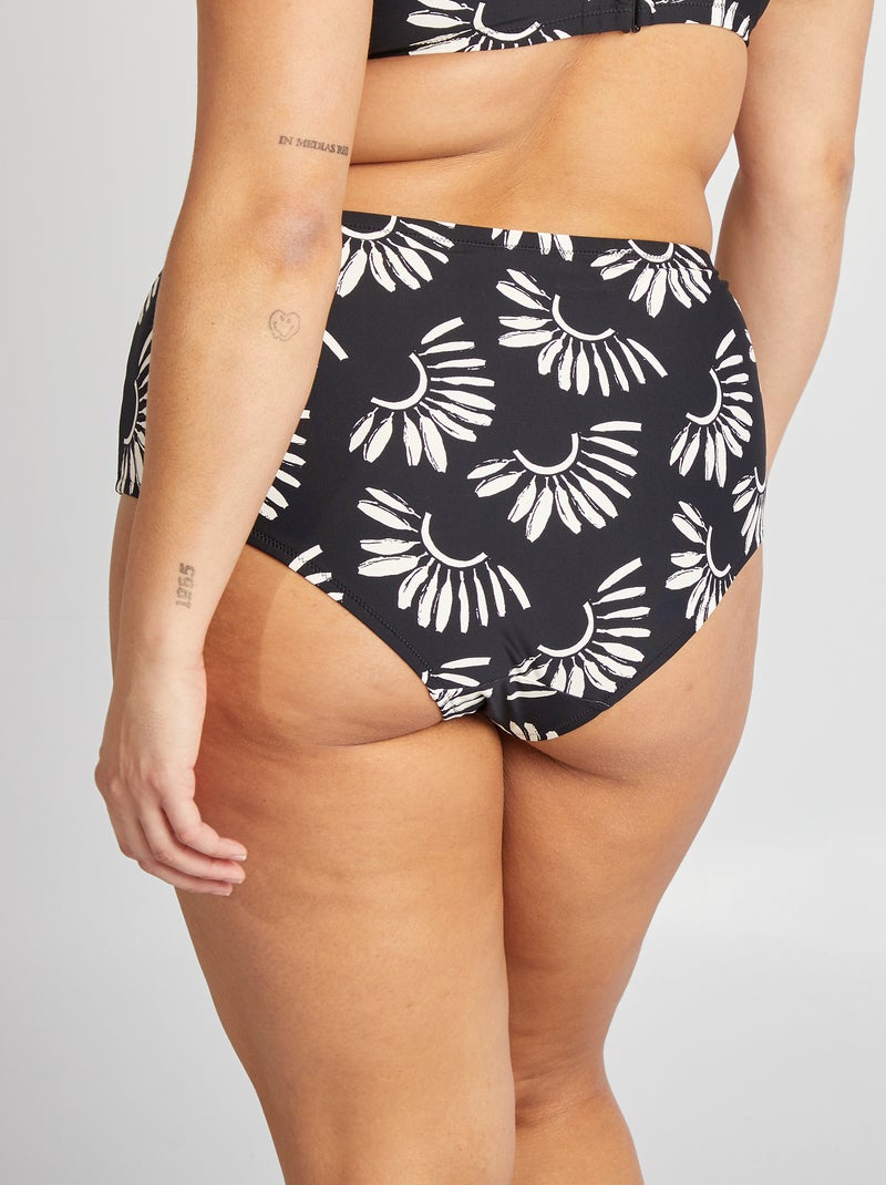 Bikinibroekje met print ZWART - Kiabi