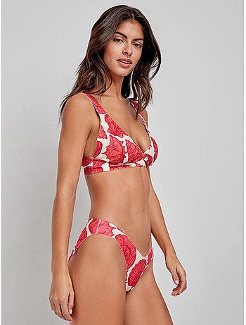 Bikinibroekje met v-snede in high tech stof