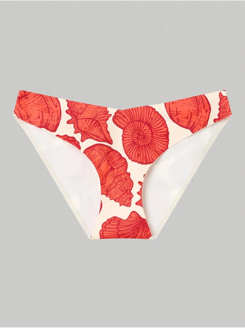 Bikinibroekje met v-snede in high tech stof Multicolor - Kiabi