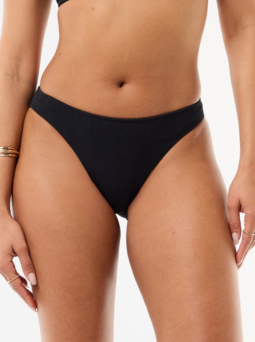 Bikinibroekje van gewafelde stof - Kiabi