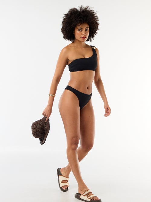 Bikinibroekje van gewafelde stof - Kiabi