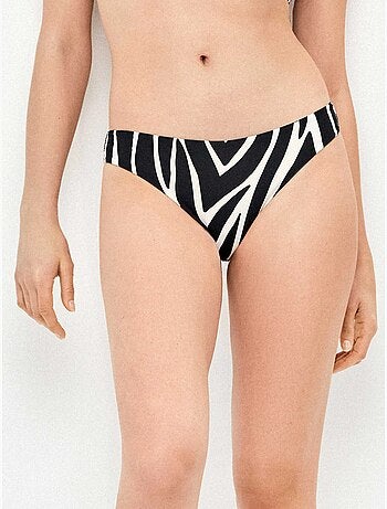 Bikinislip met dierenprint zebrapatroon