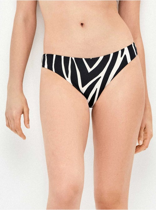 Bikinislip met dierenprint zebrapatroon - Kiabi