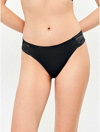 Bikinislip met opengewerkt detail aan de zijkanten