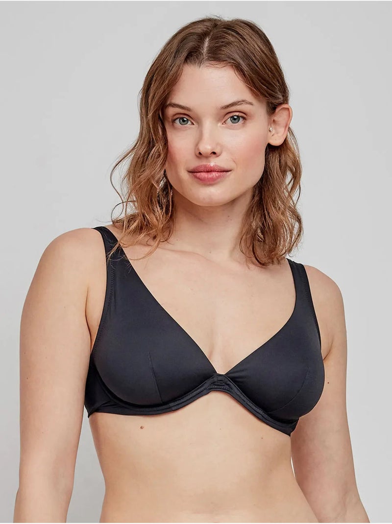 Bikinitop capaciteit cups c en d Zwart - Kiabi