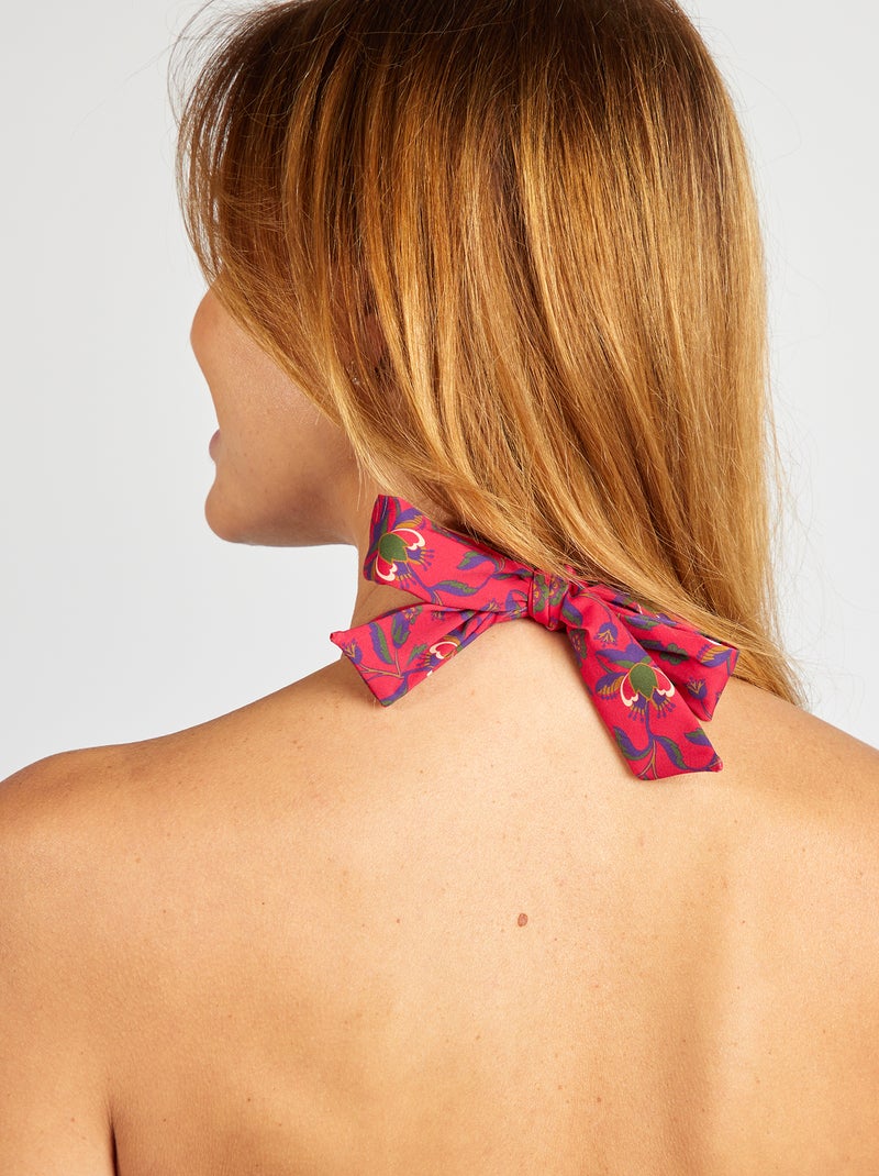 Bikinitop met bloemenprint ROOD - Kiabi