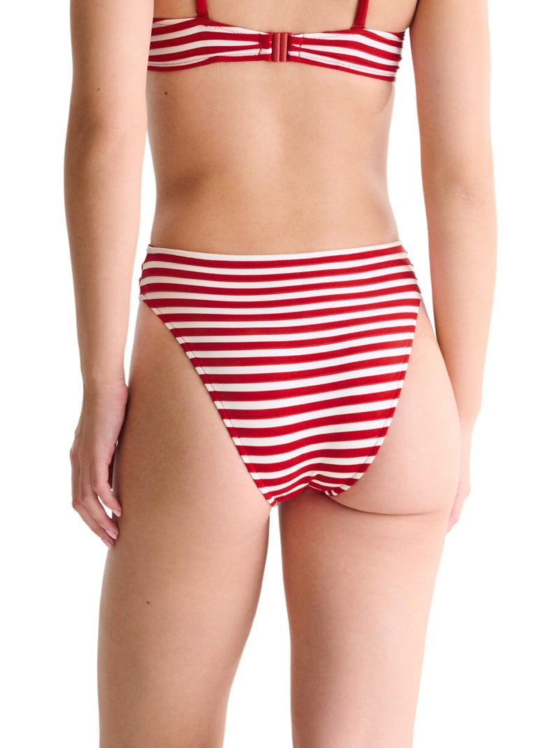 Bikinitop met hoge taille bondi beach Rood - Kiabi