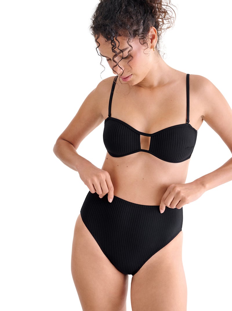 Bikinitop met hoge taille florida Zwart - Kiabi