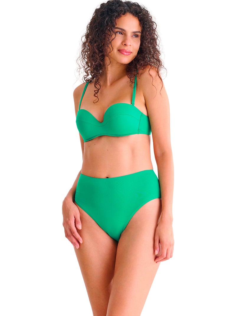 Bikinitop met hoge taille portofino Groen - Kiabi