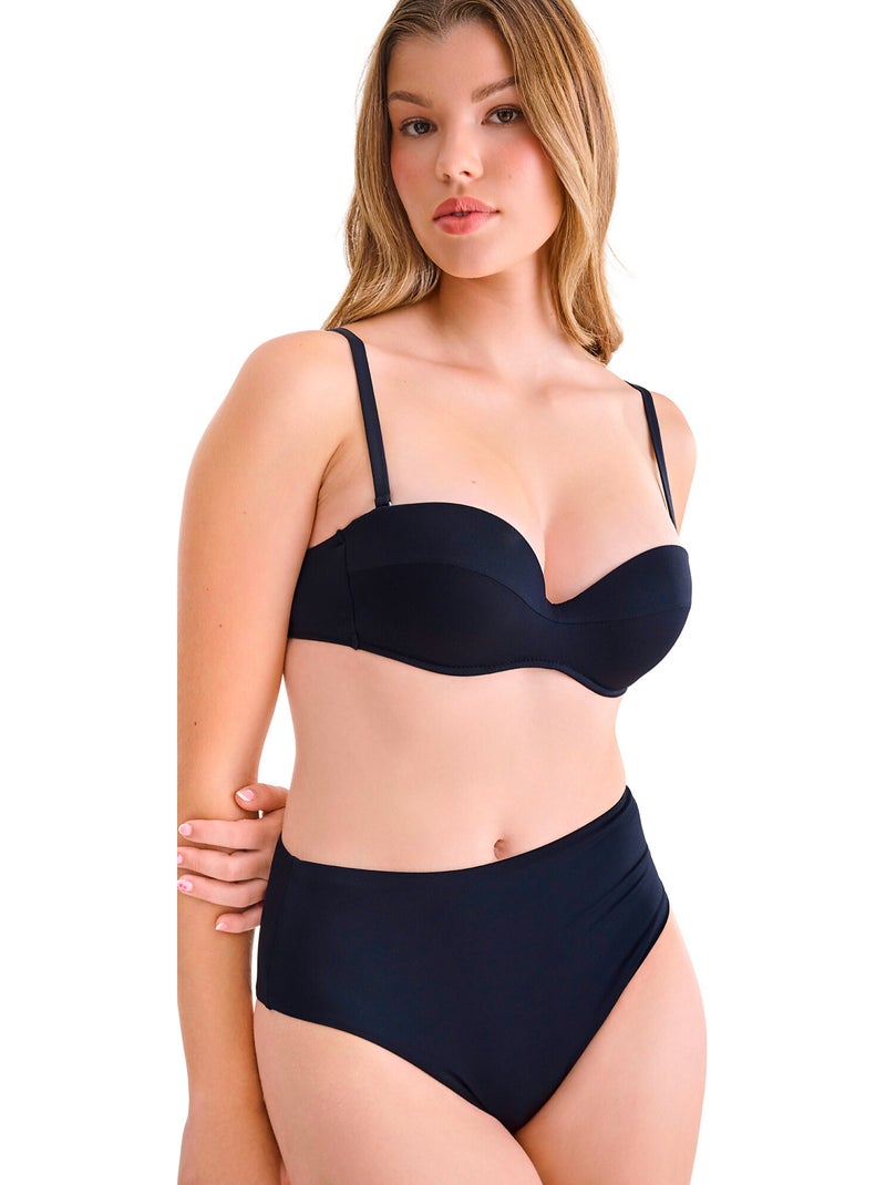 Bikinitop met hoge taille portofino Zwart - Kiabi