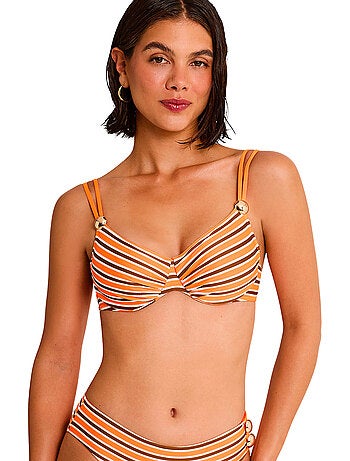 Bikinitop met omsluitende pasvorm sailor