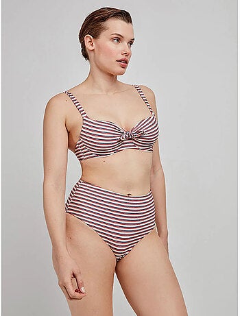 Bikinitop met print strepen capaciteit