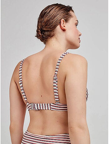 Bikinitop met print strepen capaciteit