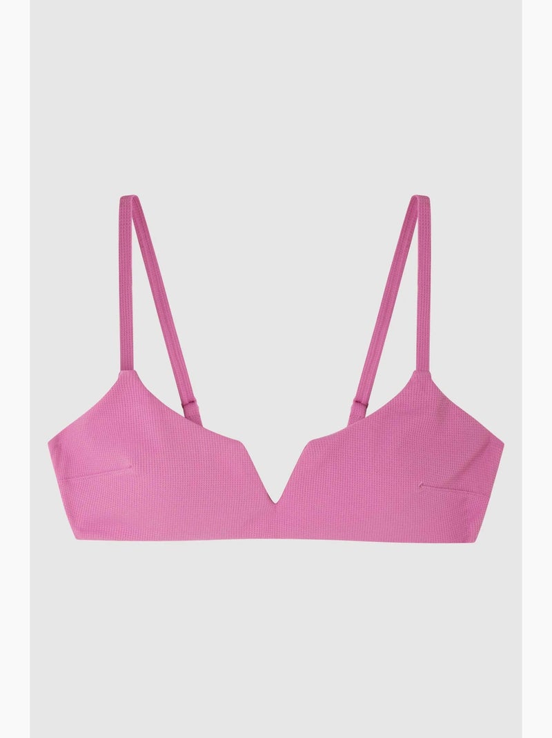 Bikinitop met uitneembare schuimvulling Lila-mauve - Kiabi