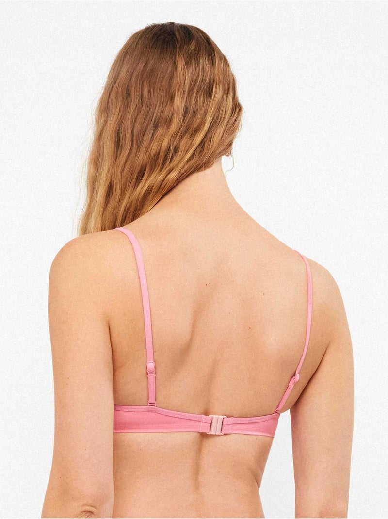 Bikinitop push-up met beugel Roze - Kiabi