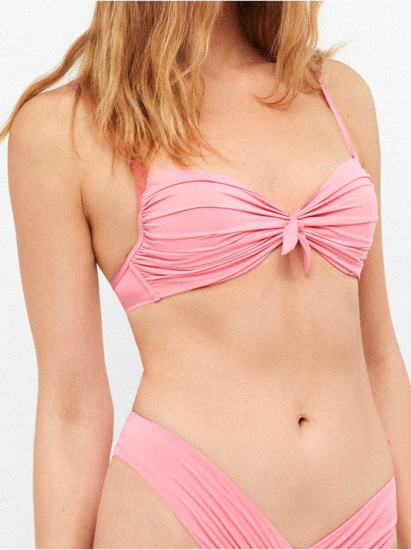 Bikinitop push-up met beugel Roze - Kiabi
