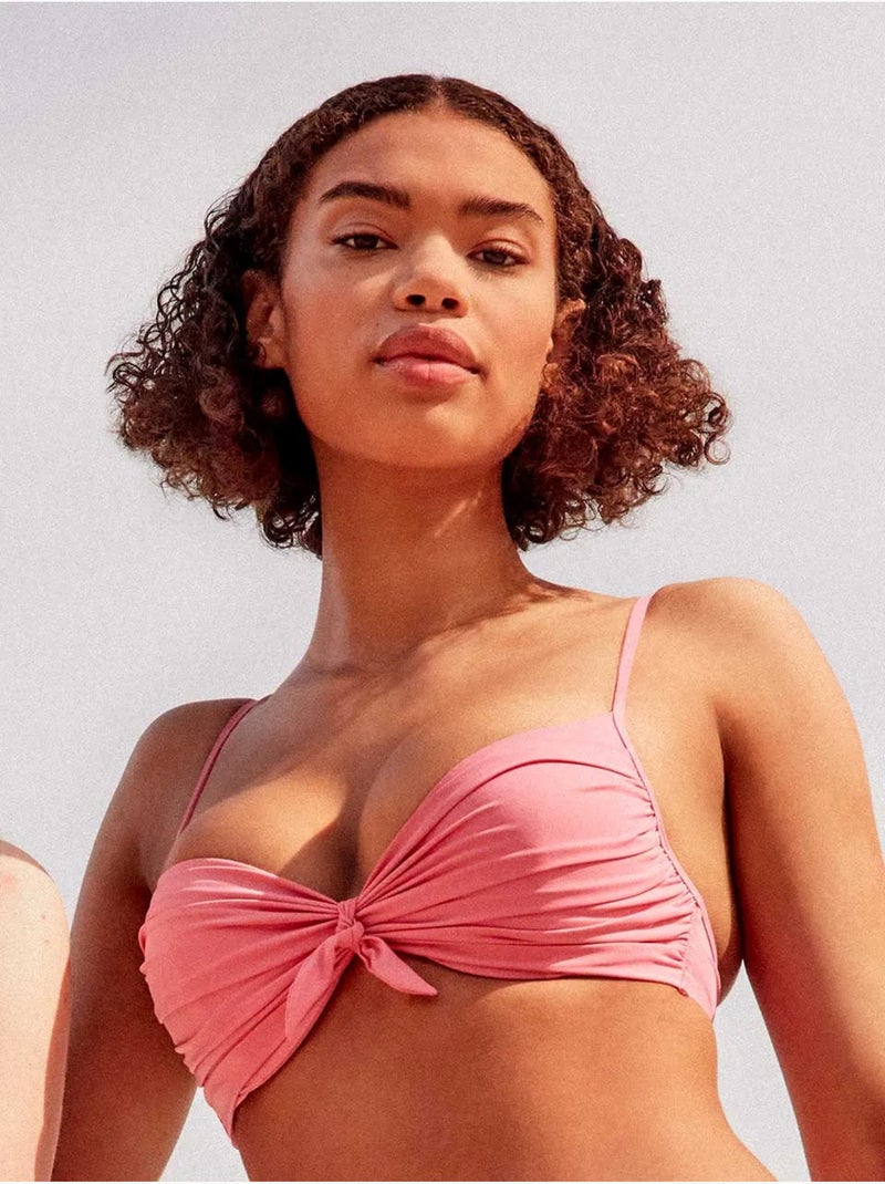 Bikinitop push-up met beugel Roze - Kiabi