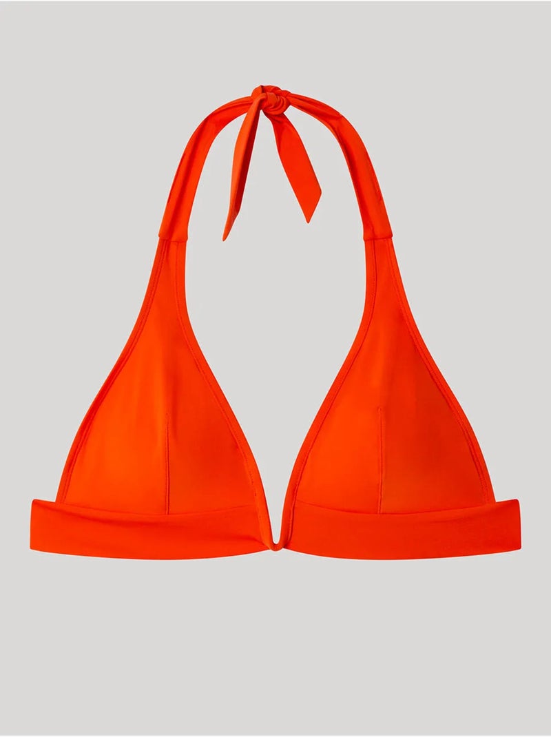 Bikinitop zonder beugel en verwijderbaar foam Oranje - Kiabi