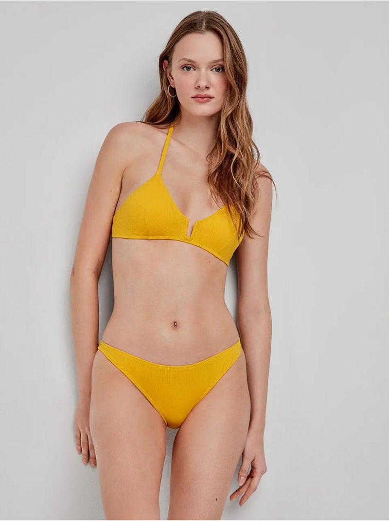 Bikinitop zonder beugel en verwijderbare foam Geel - Kiabi