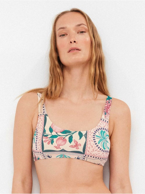 Bikinitop zonder beugel met mozaïekprint - Kiabi Bikinitop zonder beugel met mozaïekprint - Kiabi