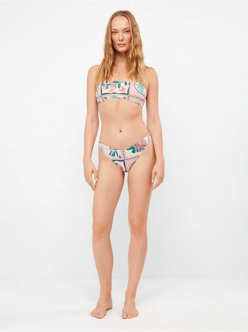 Bikinitop zonder beugel met mozaïekprint Multicolor - Kiabi