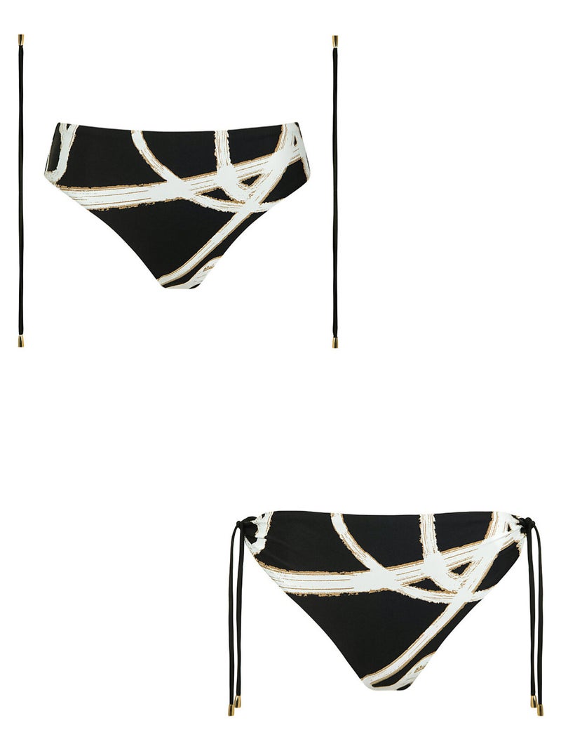 Bikinitopje met hoge taille en afneembare bandjes honolulu Zwart - Kiabi