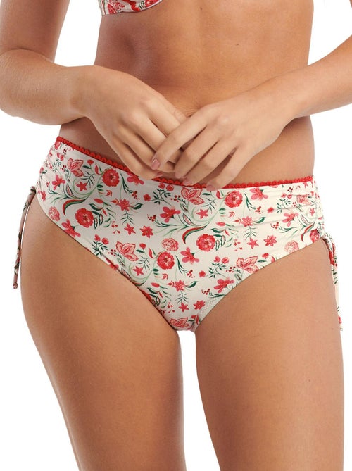 Bikinitopje met hoge taille en ruches aan de zijkanten java - Kiabi Bikinitopje met hoge taille en ruches aan de zijkanten java - Kiabi