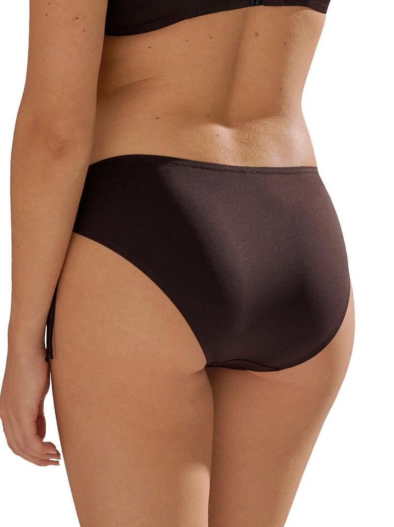 Bikinitopje met hoge taille en verstelbare zijkanten toulouse Bruin - Kiabi