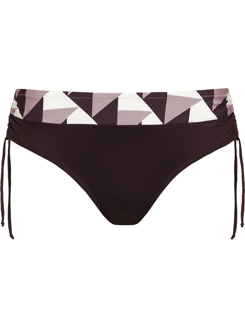 Bikinitopje met hoge taille en verstelbare zijkanten toulouse Bruin - Kiabi