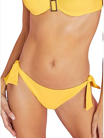 Bikinitopje met lage taille en knopen miami