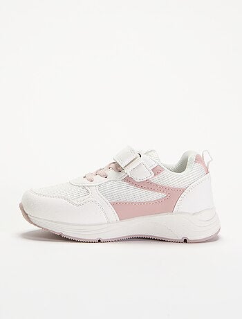 Bimateriaal sneakers met klittenbandsluiting