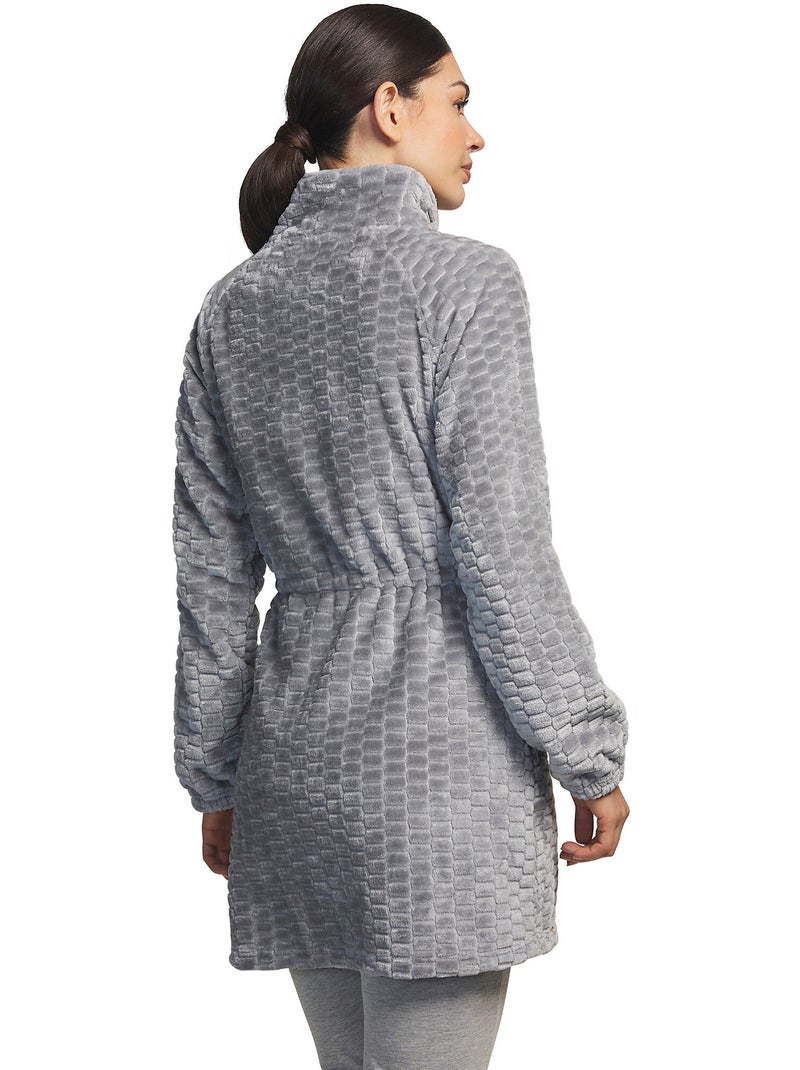 Binnenjas met rits supersoft Grijs - Kiabi